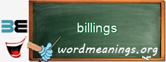 WordMeaning blackboard for billings